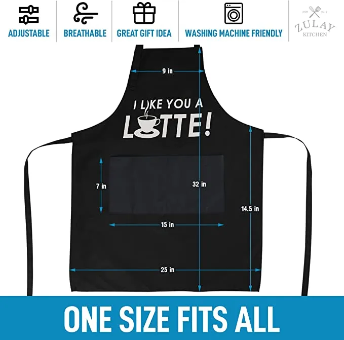 (2-Pack) Funny Aprons For Women, Men & Couples