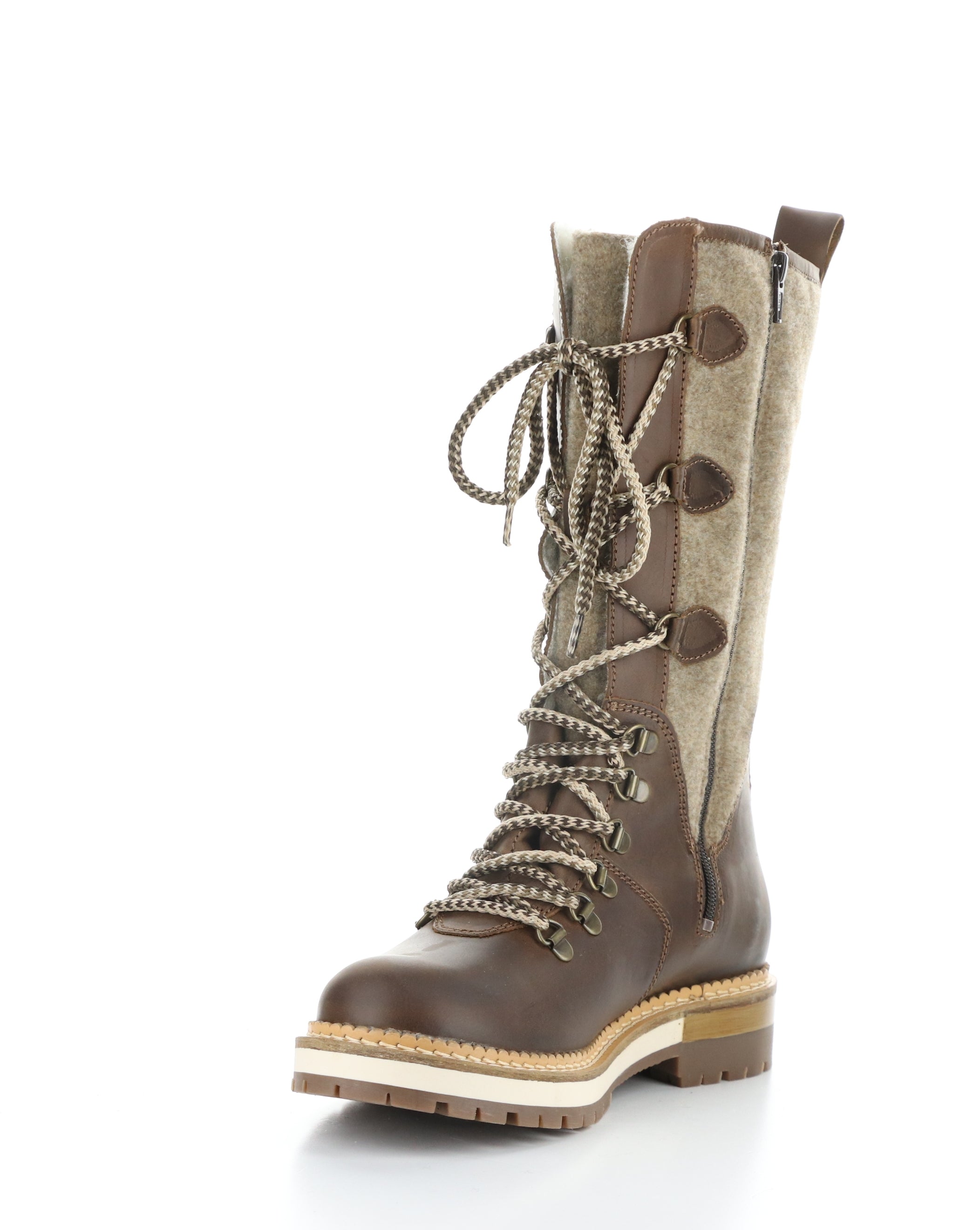 ALGID CAMEL Round Toe Boots