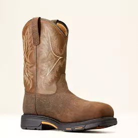 Ariat Men's WorkHog CSA CT Waterproof Ins Western Work Boot -Brown- 10042552