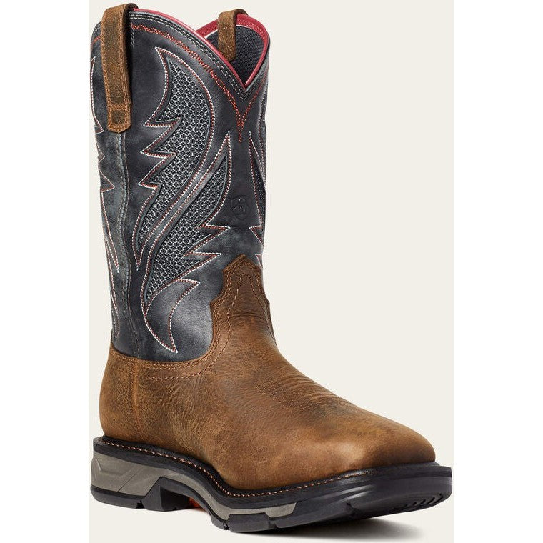 Ariat Men's WorkHog Xt VenTek Soft Toe Western Work Boot -Brown- 10035984