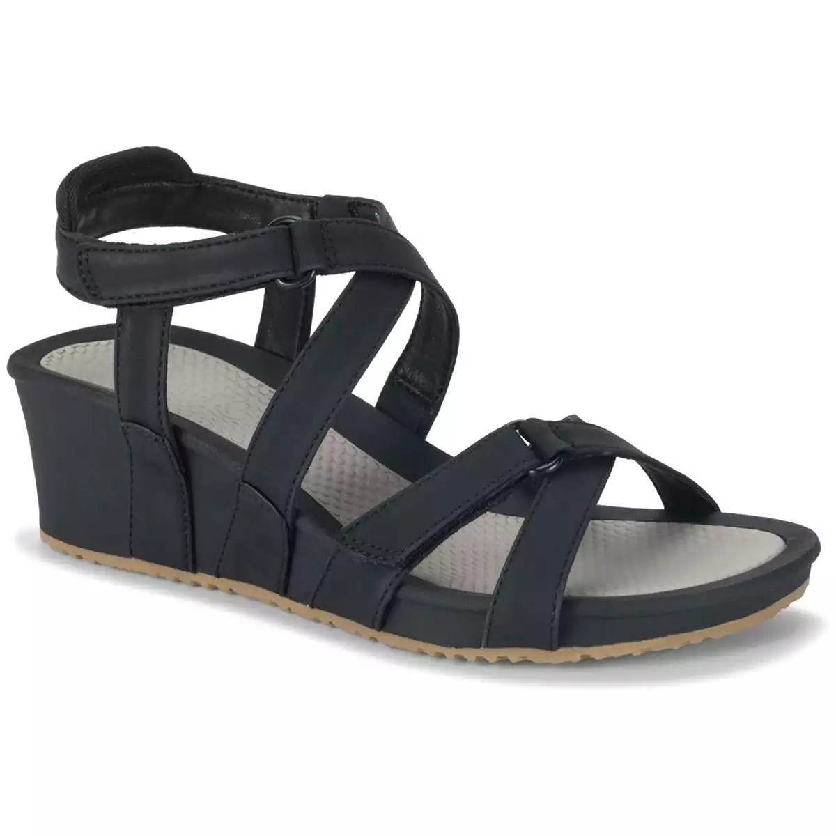 Baretraps Womens Faux Leather Criss-Cross Slingback Sandals