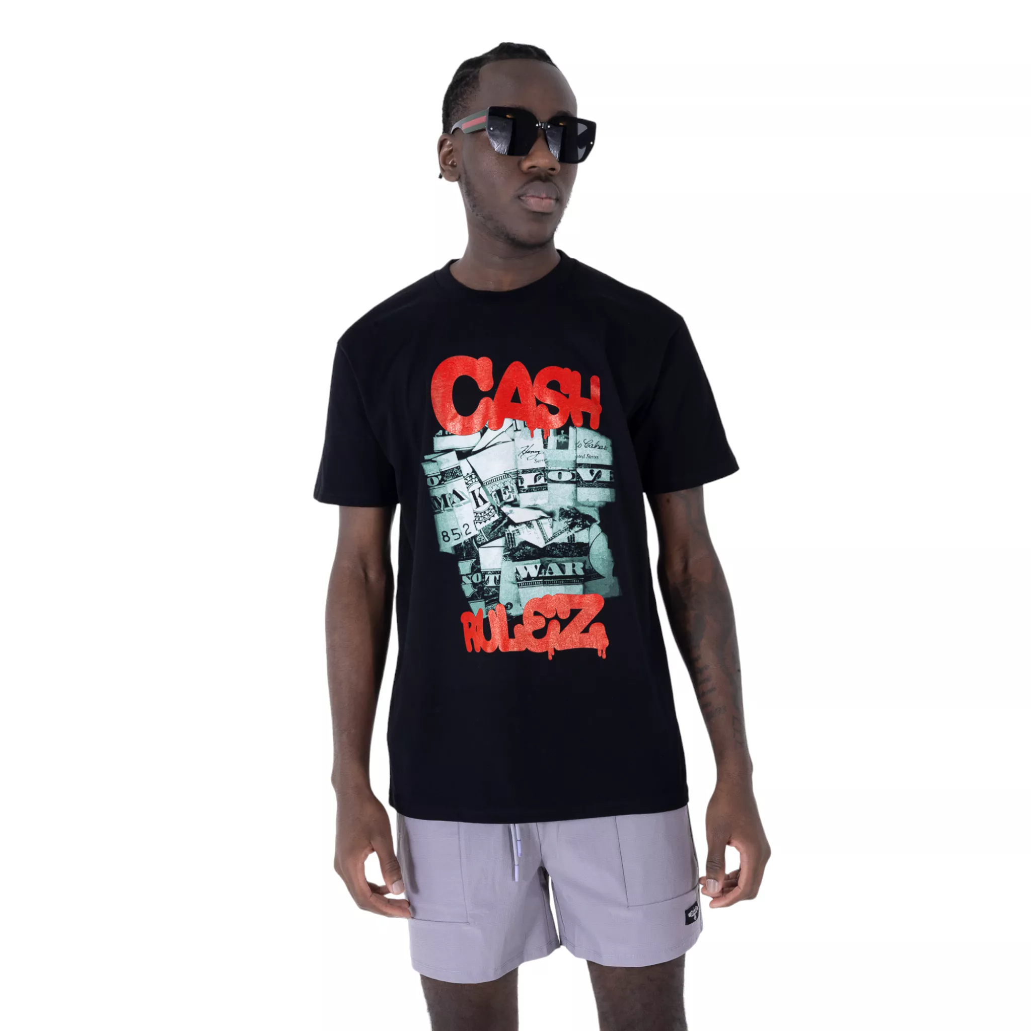 CASH RULEZ T-shirt BLACK