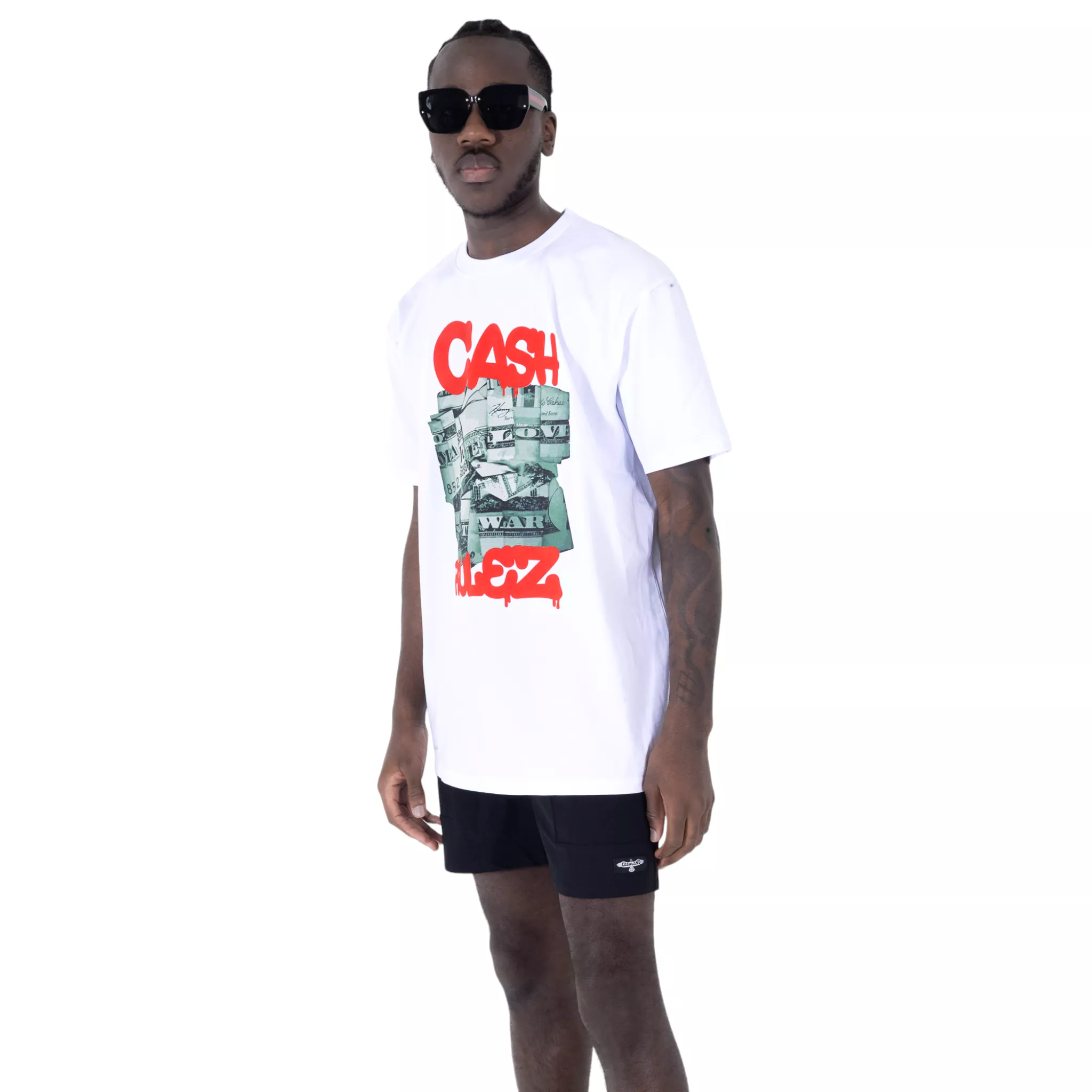 CASH RULEZ T-shirt  WHITE