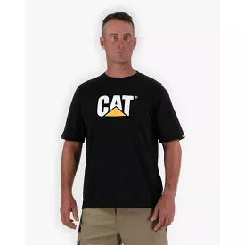 CAT Trademark Banner Short Sleeve Work T-Shirt - Black 1510305