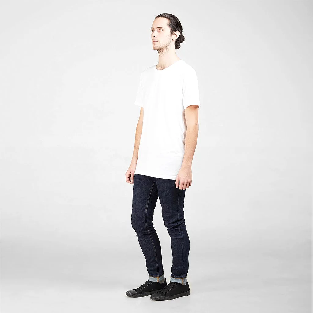 Cotton Tall Crew | White