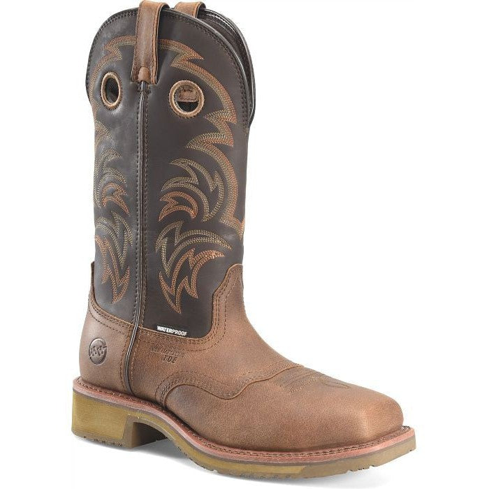 Double H Men's Farson 13 Composite Toe Western Work Boot -Brown- DH4154