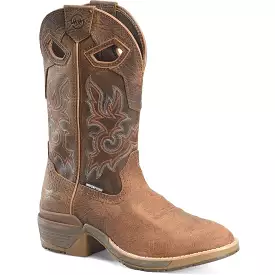 Double H Men's League 12 U Toe WP Western Work Boot -Brown- DH5427