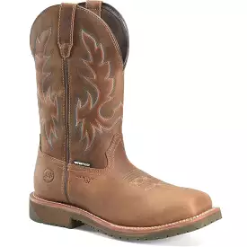 Double H Men's Roper 12 Wide SQ Toe Comp Toe Western Work Boot -Brown- DH6141