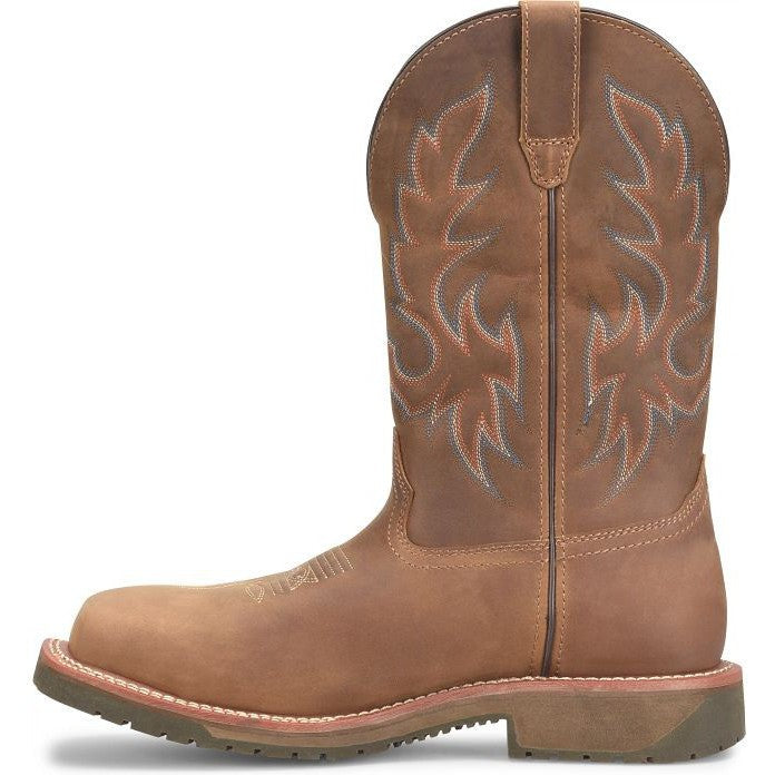 Double H Men's Roper 12 Wide SQ Toe Comp Toe Western Work Boot -Brown- DH6141