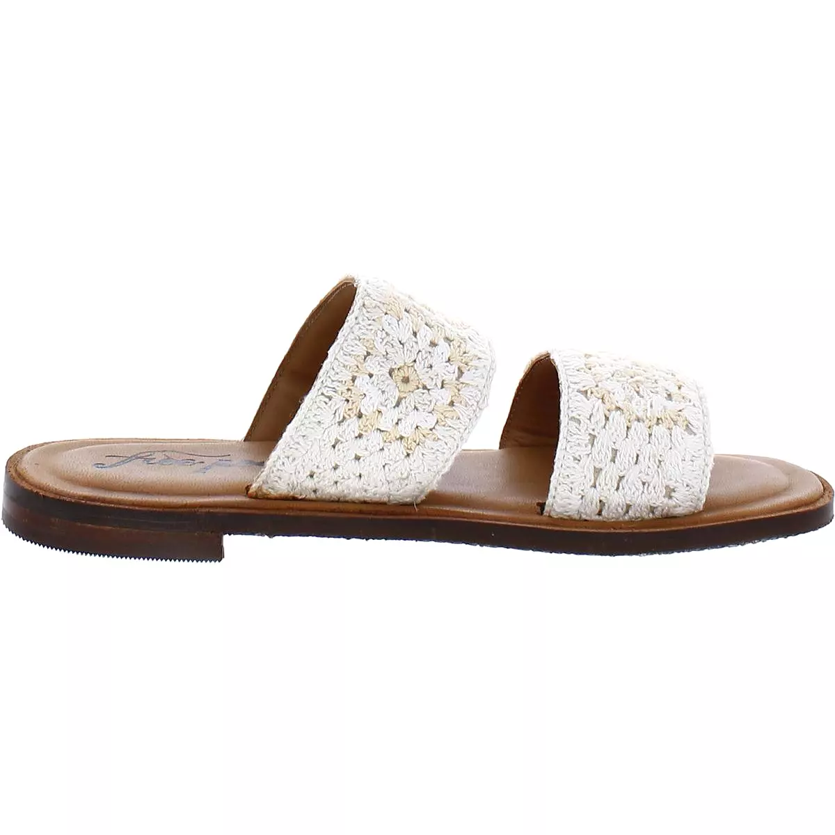 Free People Womens Juliet Crochet Slip On Slide Sandals