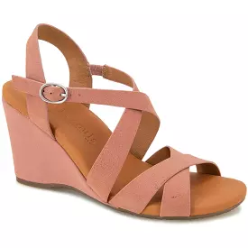 Gentle Souls by Kenneth Cole Womens Isla Leather Strappy Wedge Sandals