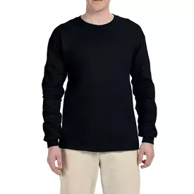 Gildan G240 Men's Ultra Cotton Long-Sleeve T-Shirt - Black