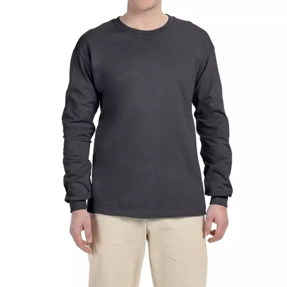 Gildan G240 Men's Ultra Cotton Long-Sleeve T-Shirt - Sport Grey