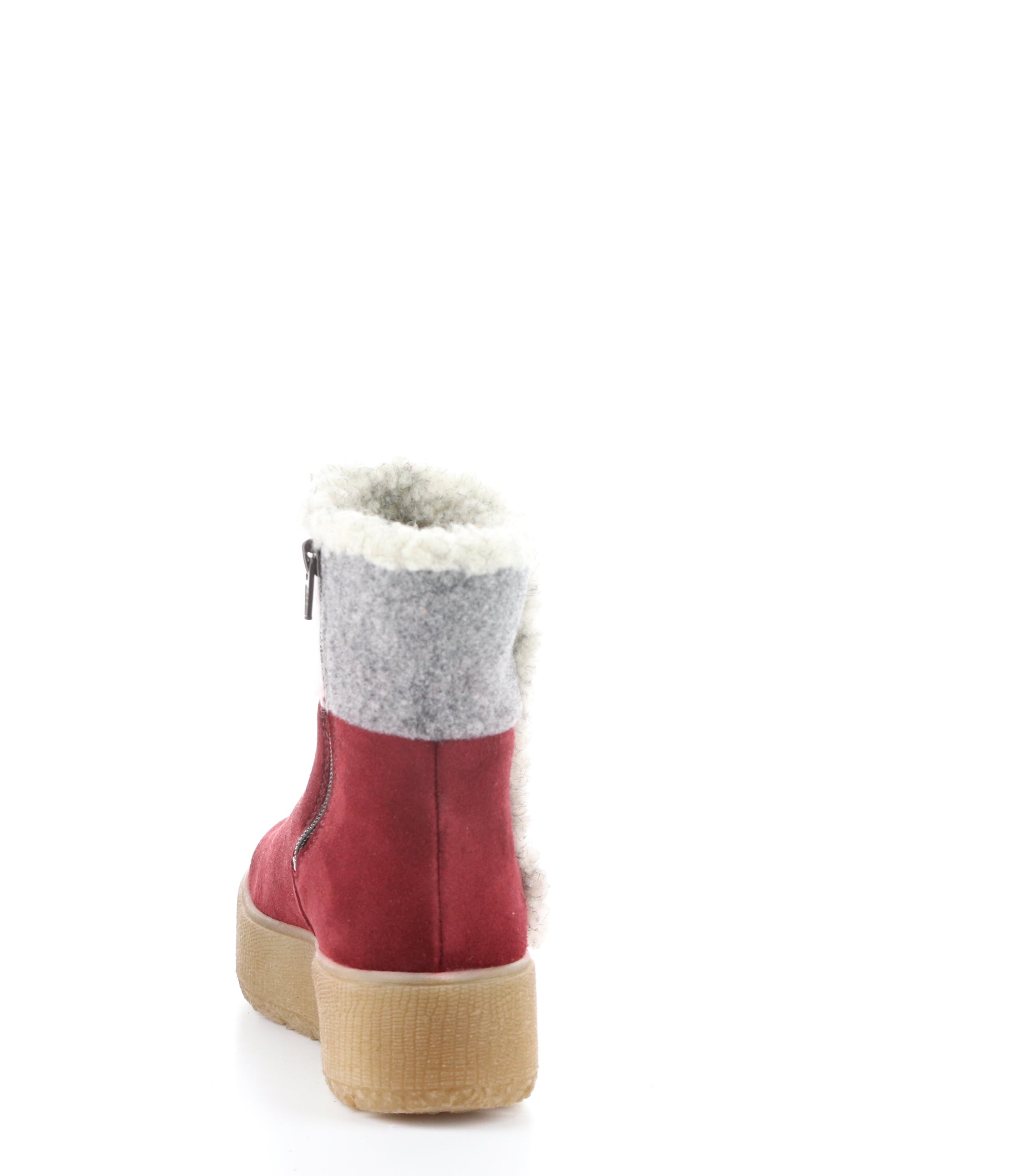 INTER RED/CREAM/GREY Round Toe Boots