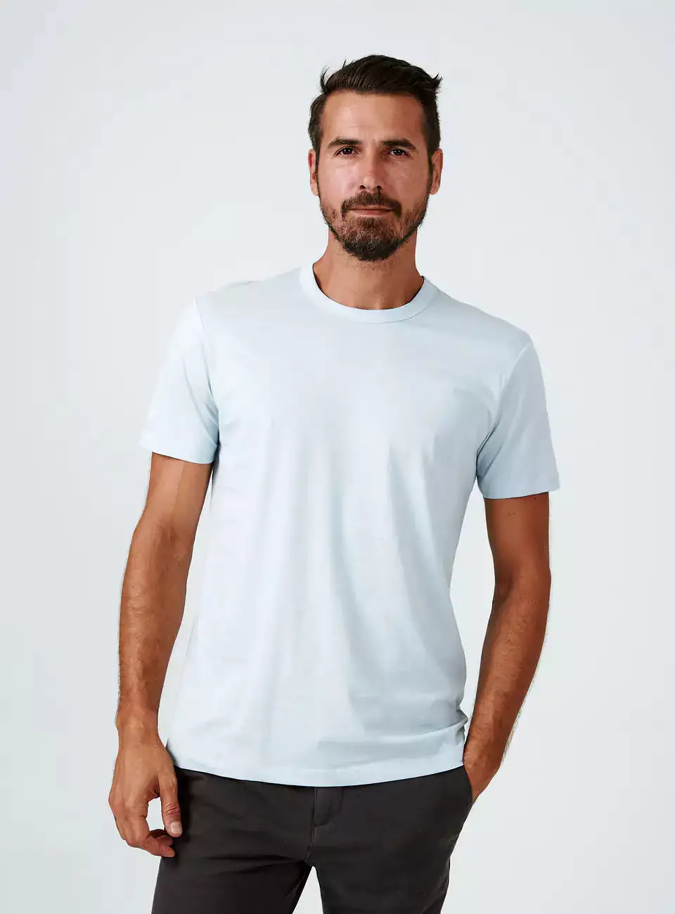 Iqonicq Supima T Shirt - Light Blue