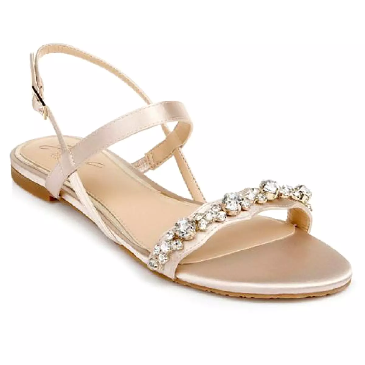 Jewel Badgley Mischka Womens OSMOND Glitter Embellish Ankle Strap