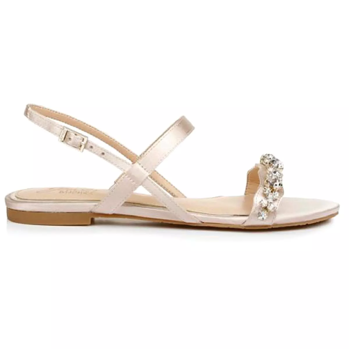 Jewel Badgley Mischka Womens OSMOND Glitter Embellish Ankle Strap