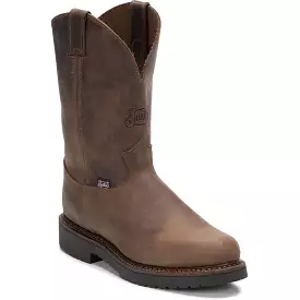 Justin Men's Balusters 11 Slip Resistant Western Work Boot -Brown- 4444