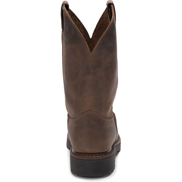 Justin Men's Balusters 11 Slip Resistant Western Work Boot -Brown- 4444