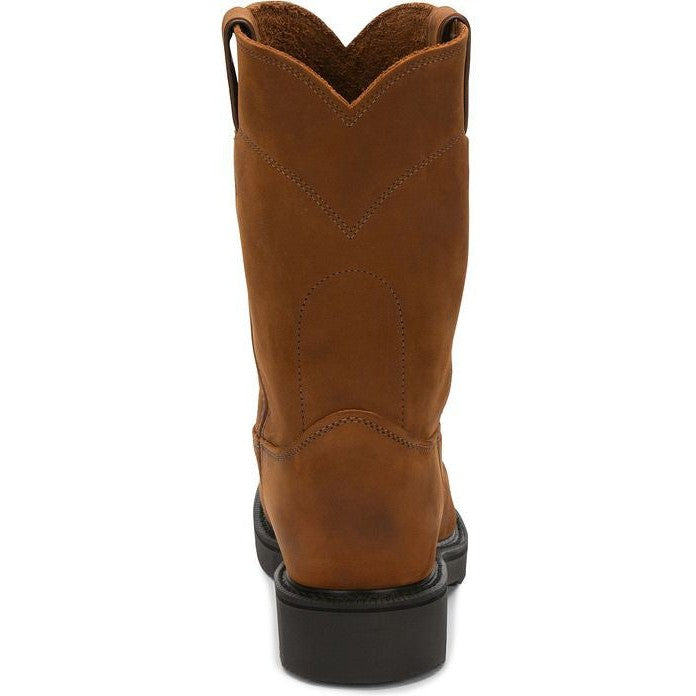 Justin Men's Conductor 10 USA Western Work Boot -Brown- 4760