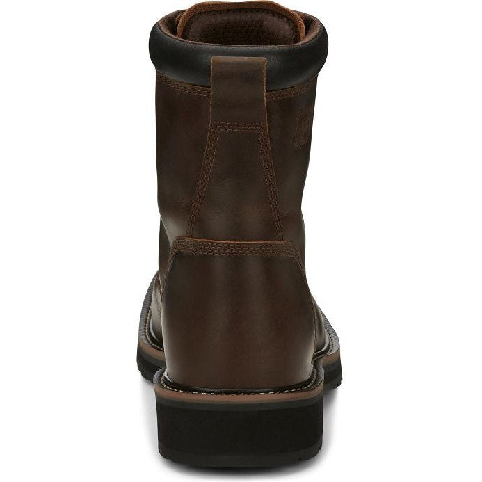 Justin Men's Pulley 8 Lace Western Work Boot -Brown- SE681