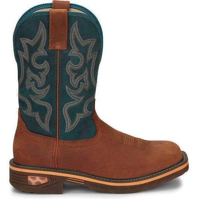 Justin Men's Resistor 11 Nano CT Western Work Boot -Blue - CR4010