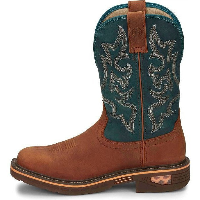 Justin Men's Resistor 11 Nano CT Western Work Boot -Blue - CR4010