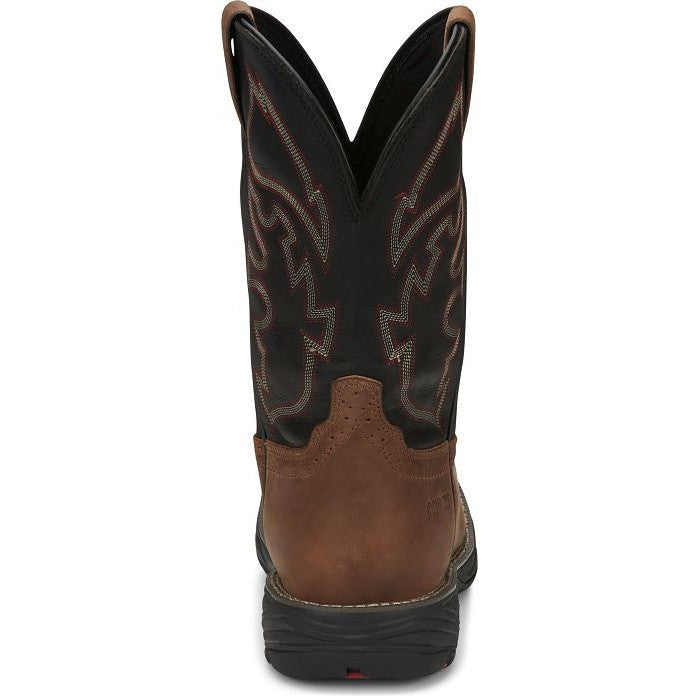 Justin Men's Rush 11 Comp Toe Western Work Boot -Tan- WK4337