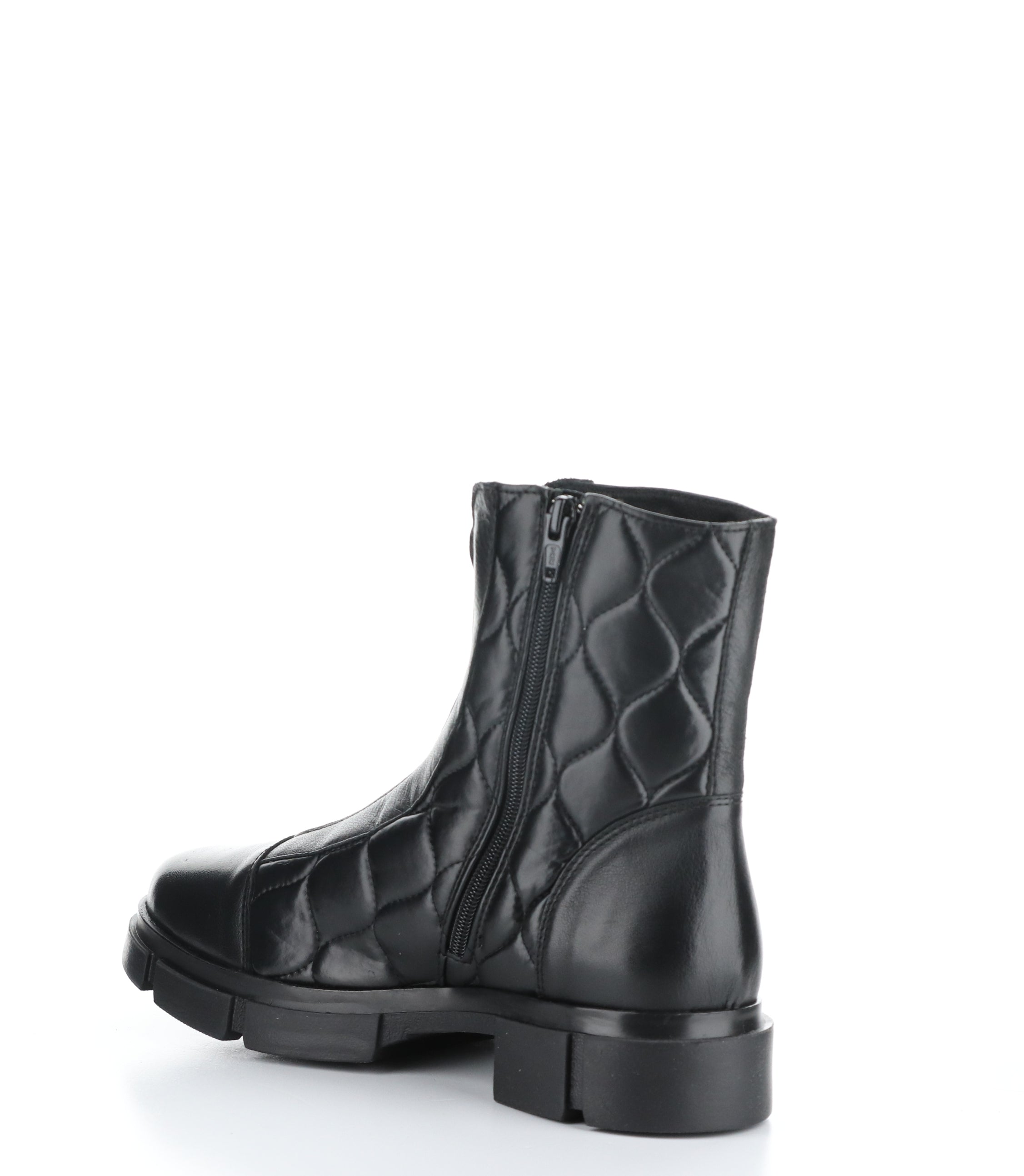 LANE BLACK Round Toe Boots