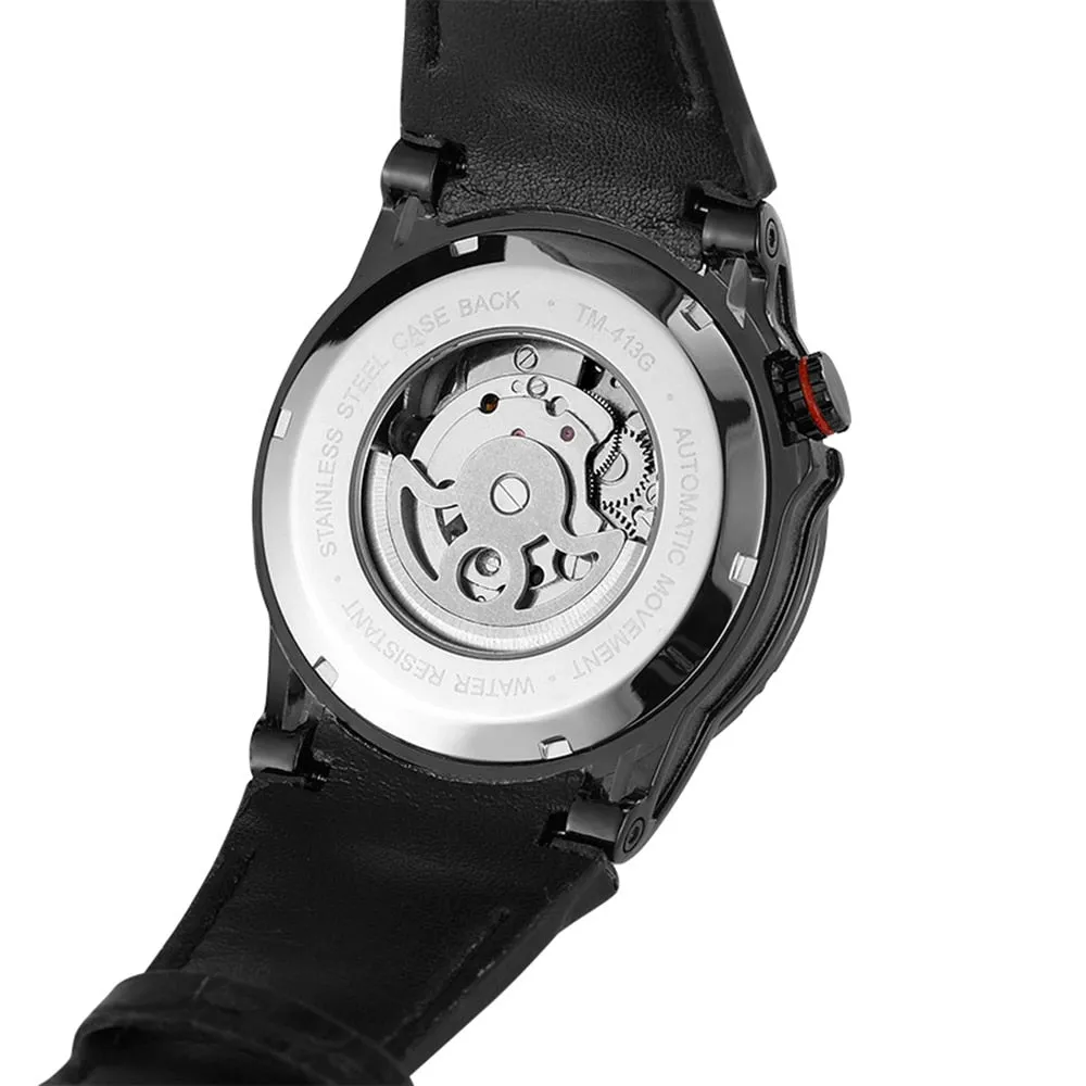 Luminous Punk Skeleton Tourbillon Mechanical Wristwatches for Men