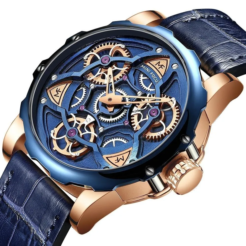 Luxury Casual Sports Military Quartz Skeleton Watches for Men