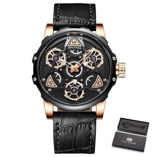 Luxury Casual Sports Military Quartz Skeleton Watches for Men