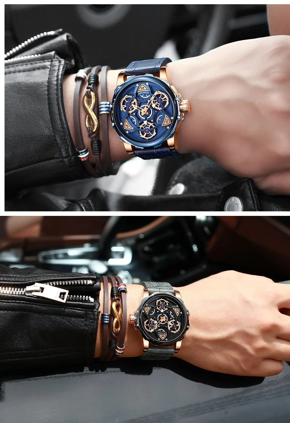 Luxury Casual Sports Military Quartz Skeleton Watches for Men