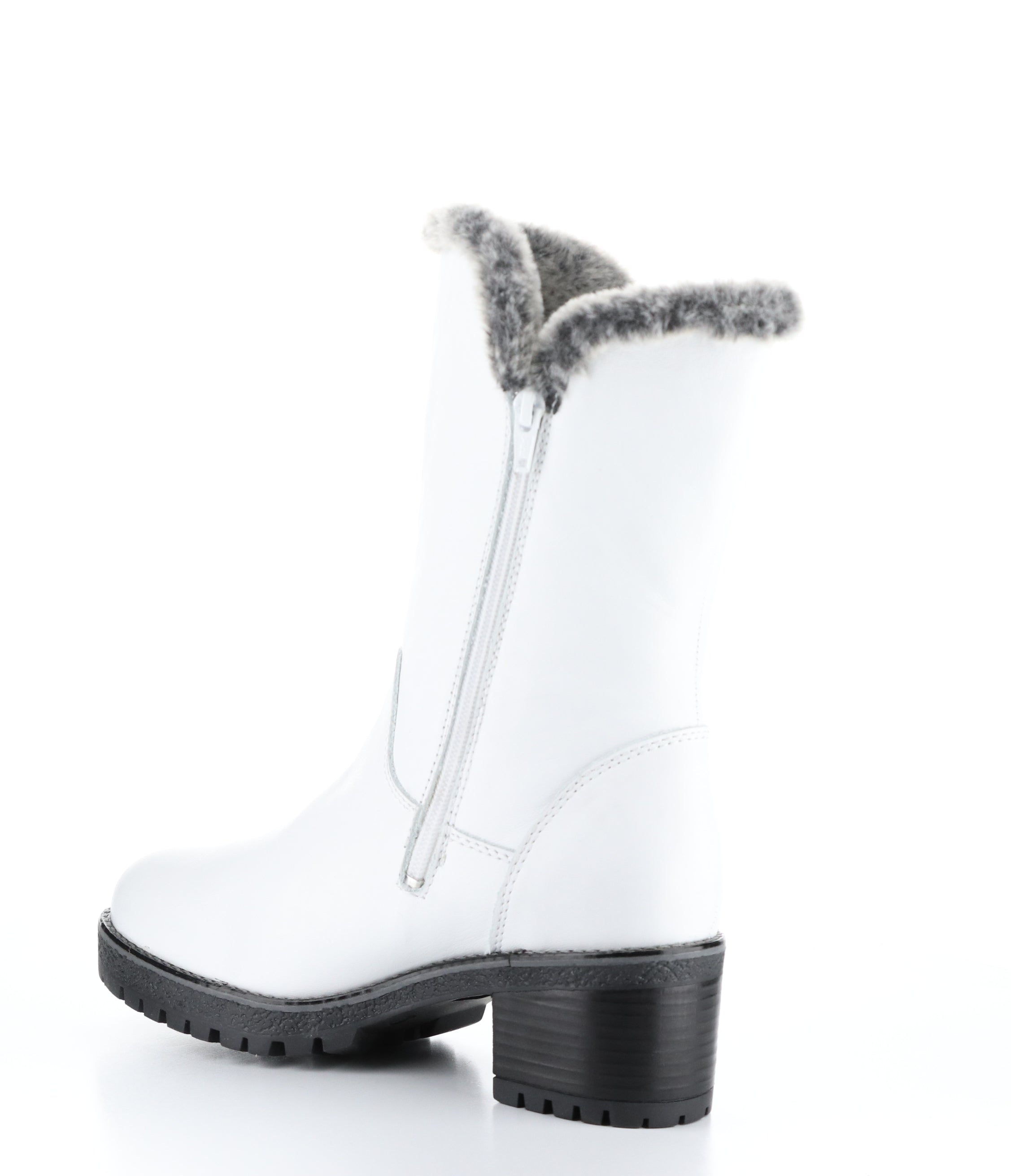 MATCH WHITE/GREYBLACK Round Toe Boots