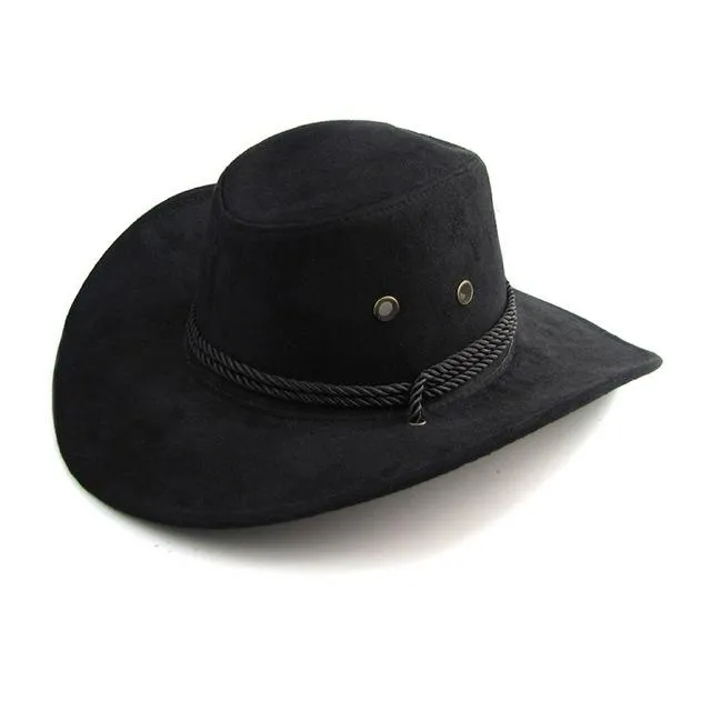 Men 3 Colors Large Brim Cowboy Hats for Summer Outdoor