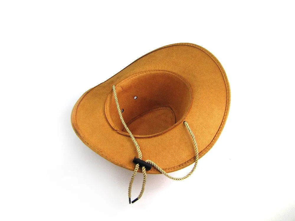 Men 3 Colors Large Brim Cowboy Hats for Summer Outdoor