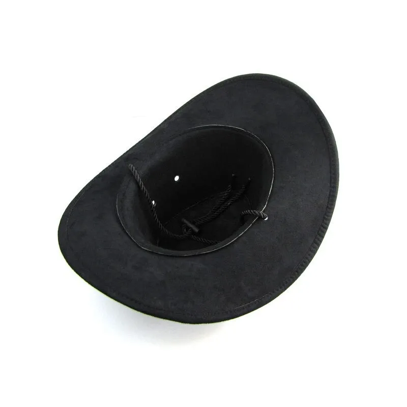 Men 3 Colors Large Brim Cowboy Hats for Summer Outdoor