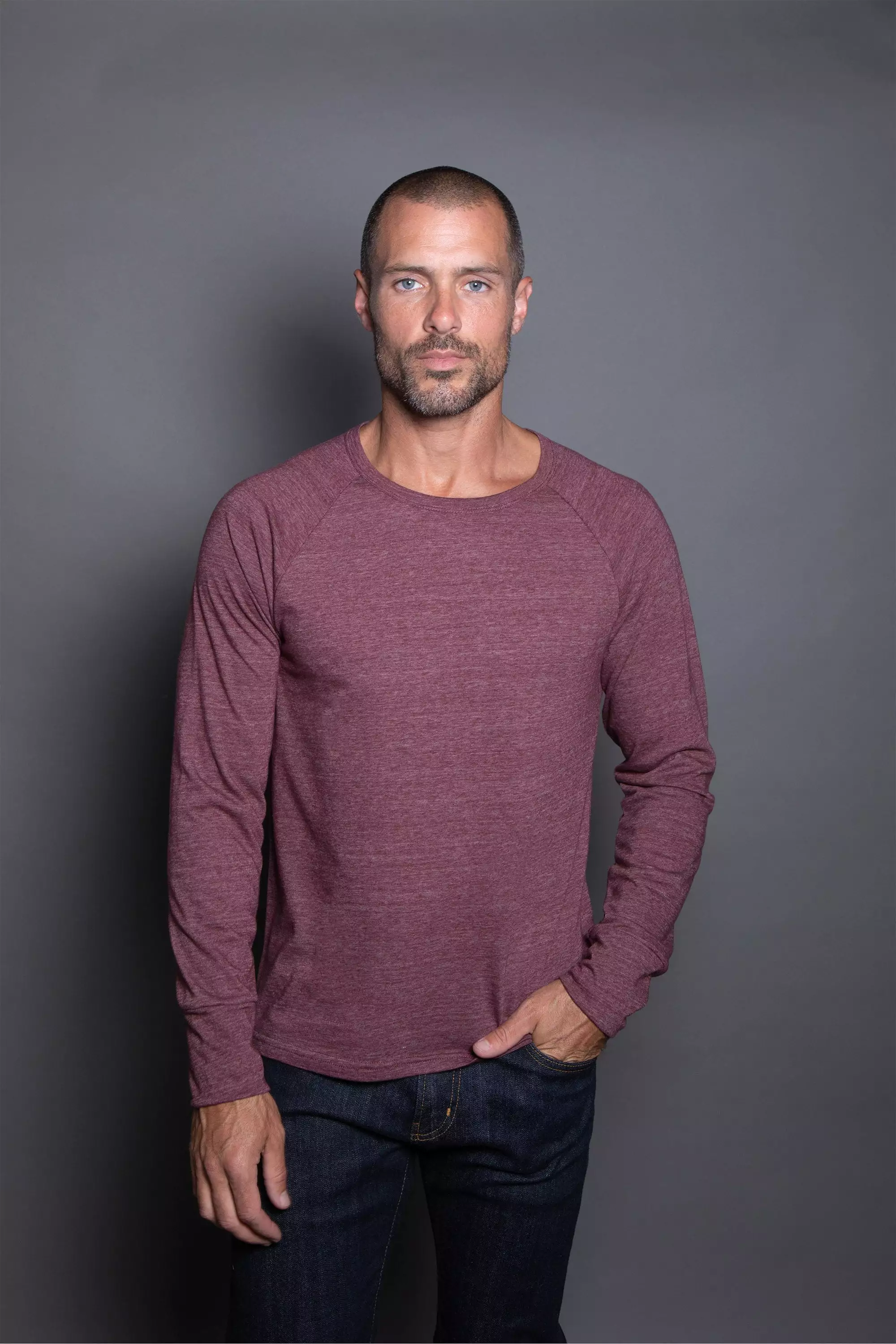 Men's Cameron Tri-Blend Long Sleeve Tee