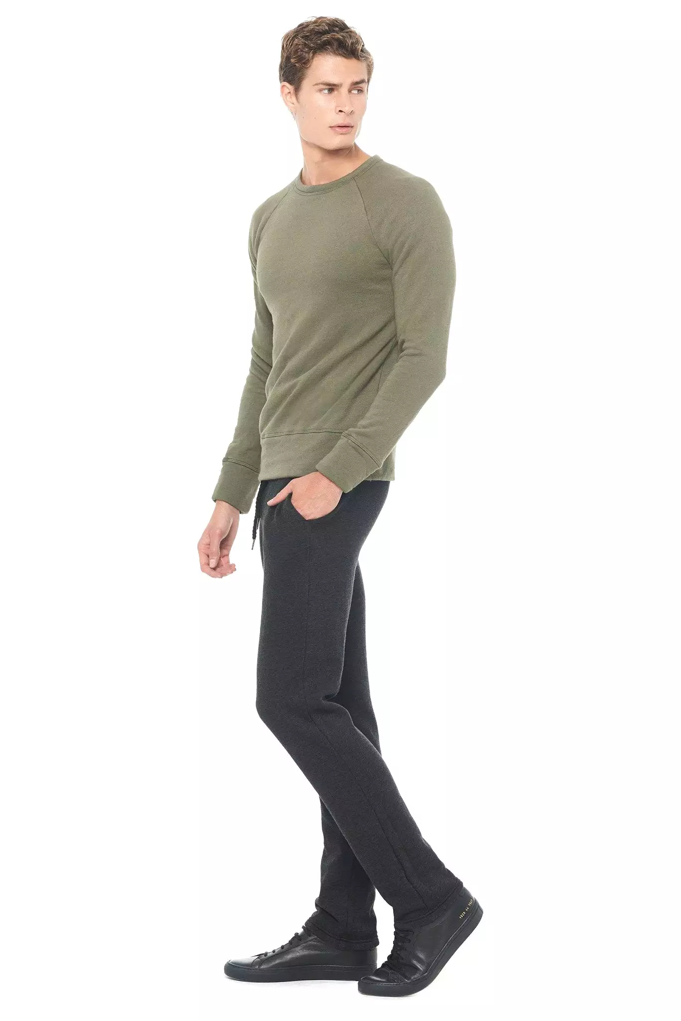 Men's French Terry Relaxed Fit Crew Neck Sweatshirt