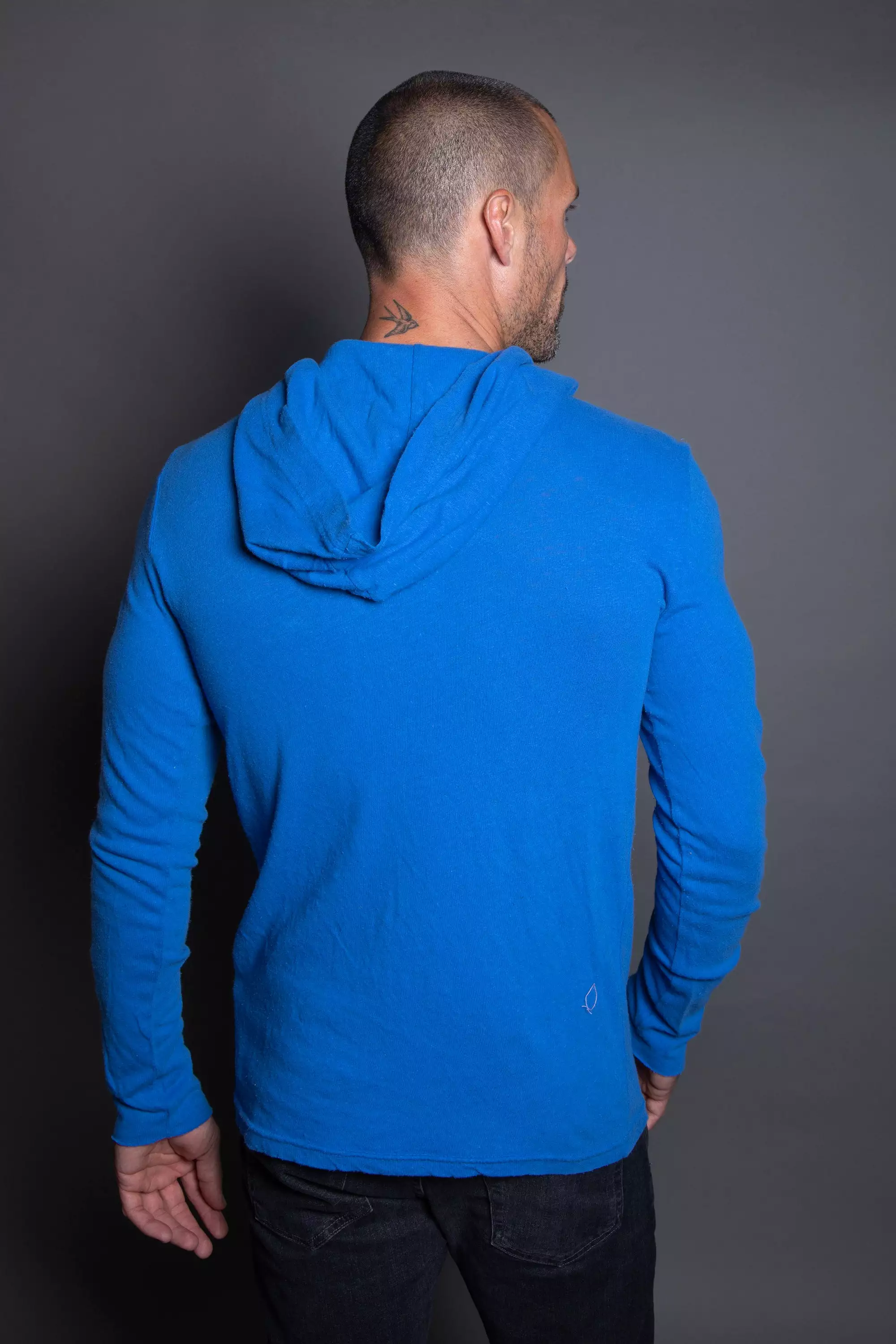 Men's Linen Blend Long Sleeve Hoodie