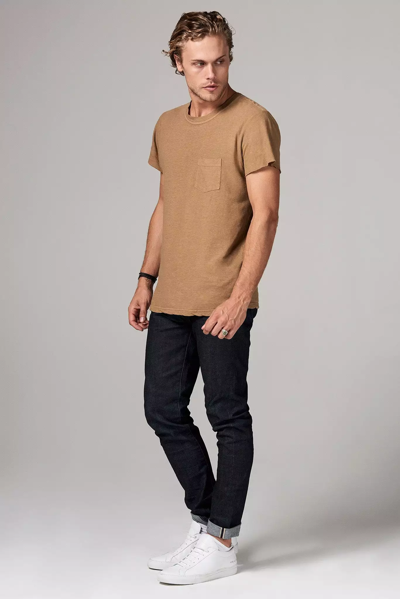 Men's Linen Blend Pocket Tee