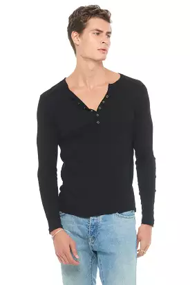 Men's Long Sleeve Henley