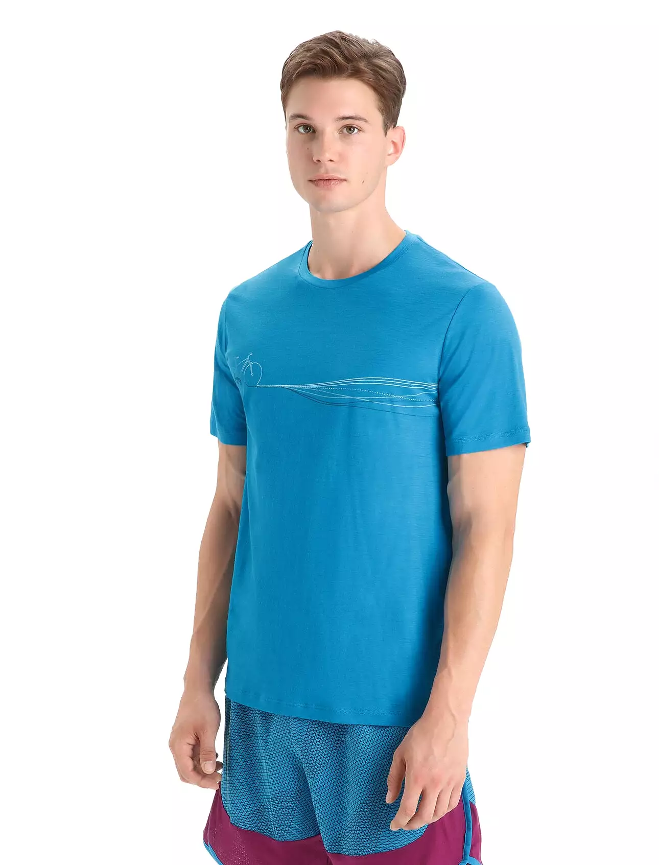 Mens Merino Tech Lite II Short Sleeve T-Shirt Cadence Paths