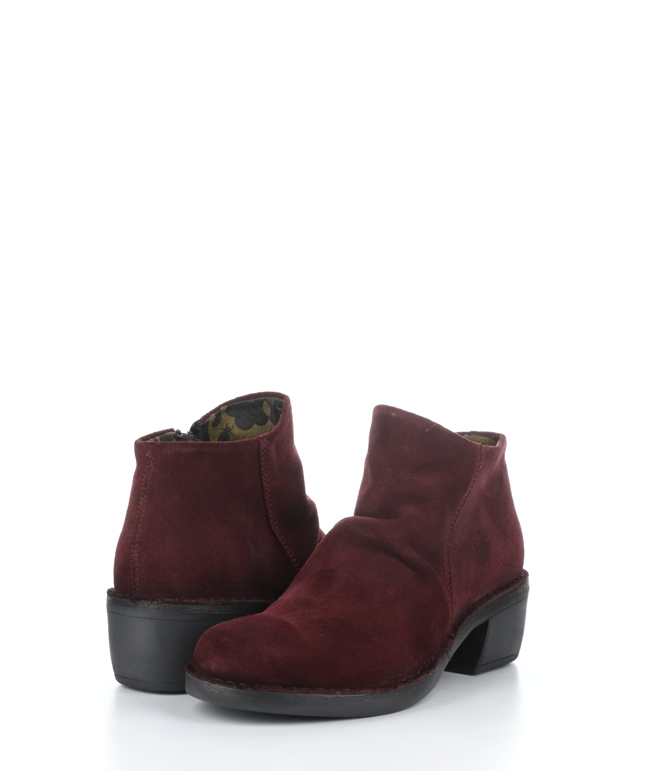 MERK093FLY 001 WINE Round Toe Boots