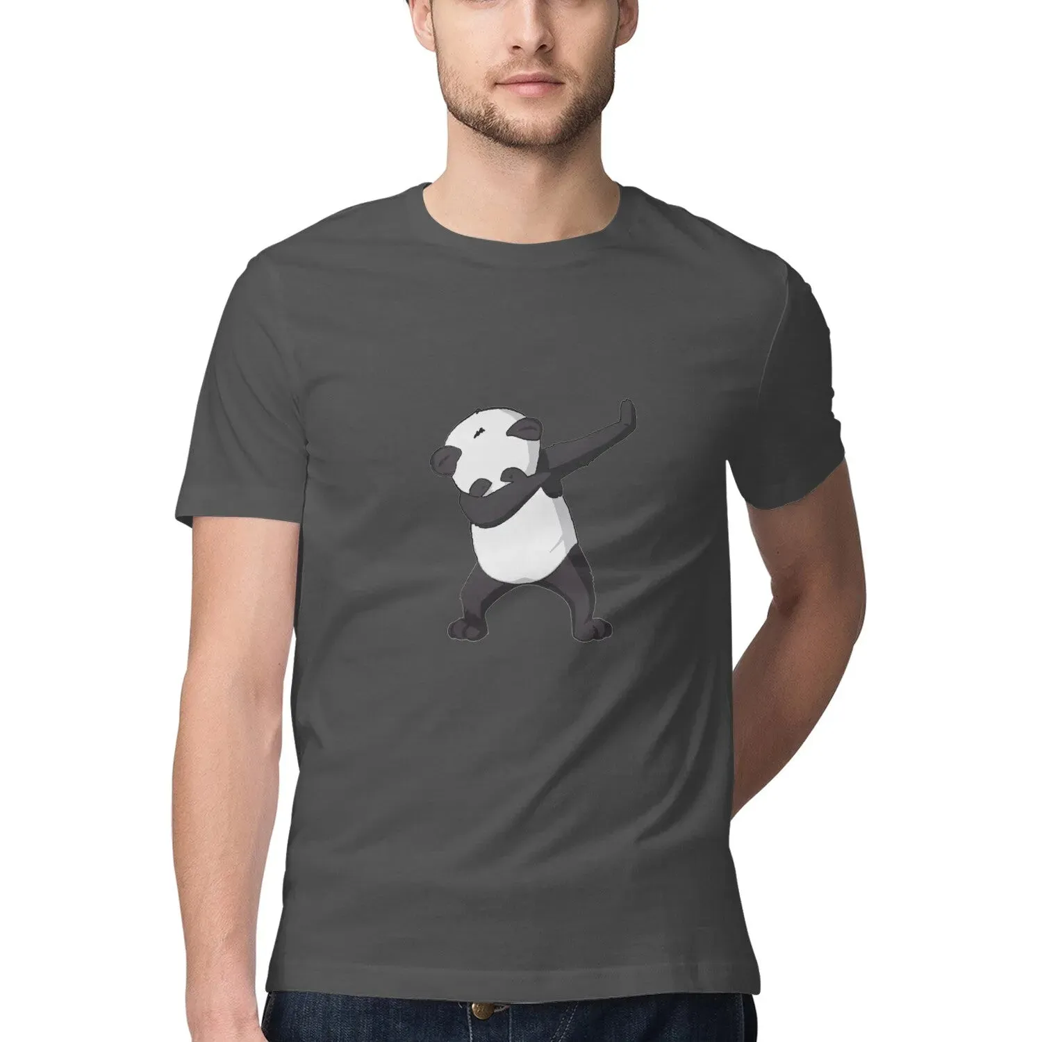 PanDab Round Neck Half Sleeve T-shirt for Men