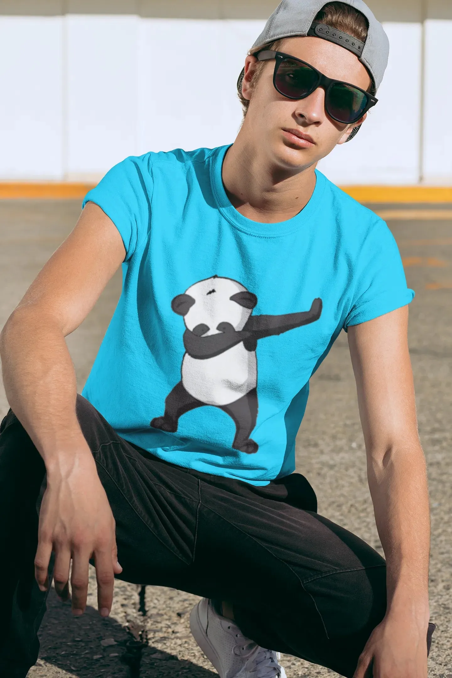 PanDab Round Neck Half Sleeve T-shirt for Men