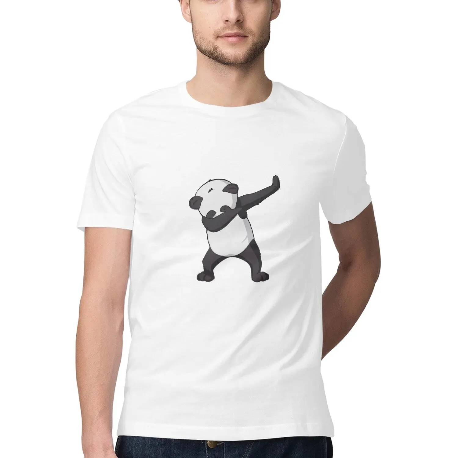 PanDab Round Neck Half Sleeve T-shirt for Men