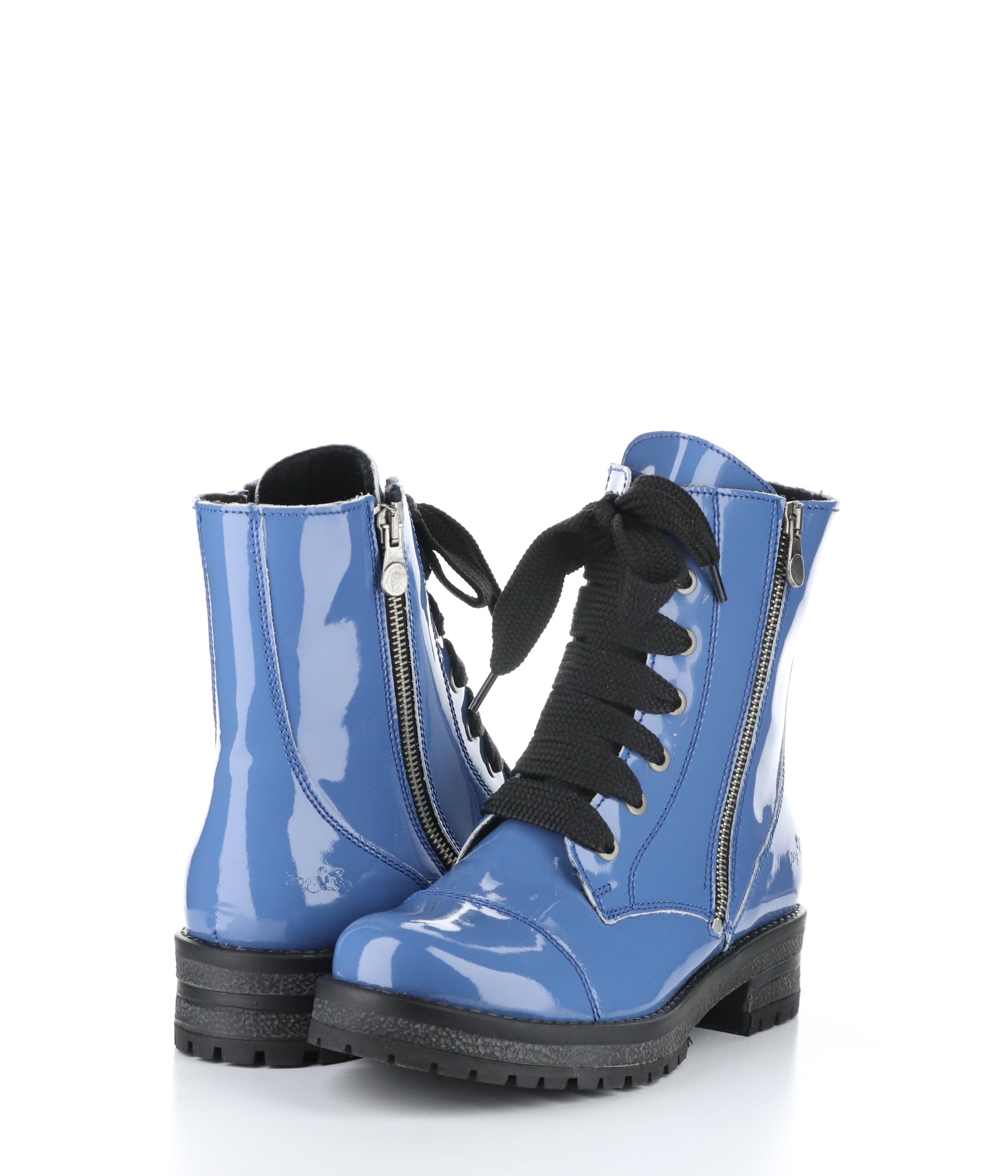 PAULIE PERRY BLUE Round Toe Boots