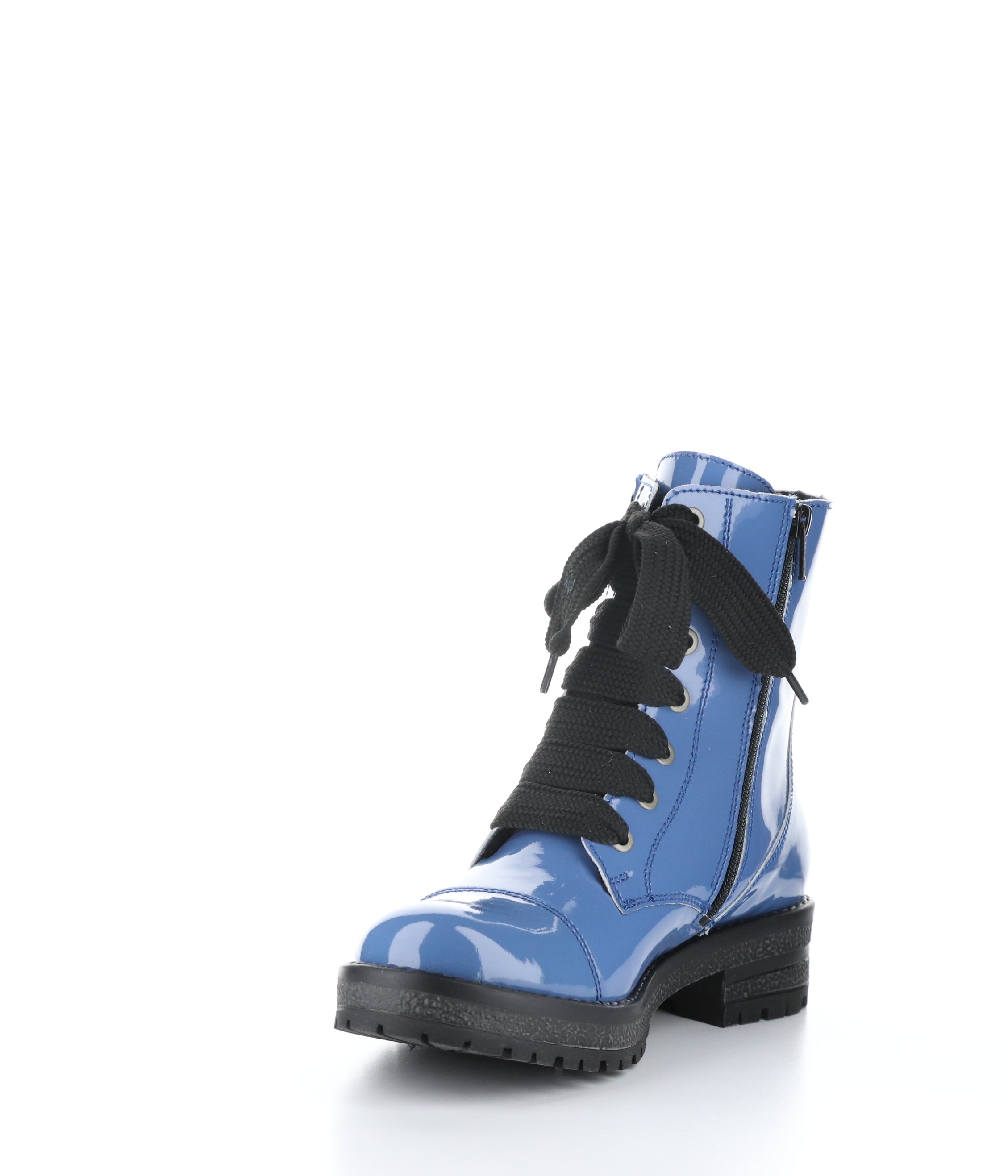 PAULIE PERRY BLUE Round Toe Boots