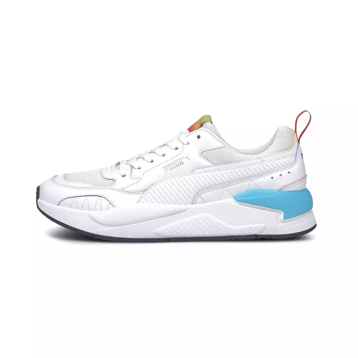 PUMA MEN'S X-RAY SQUARE WHITE RAINBOW SHOE